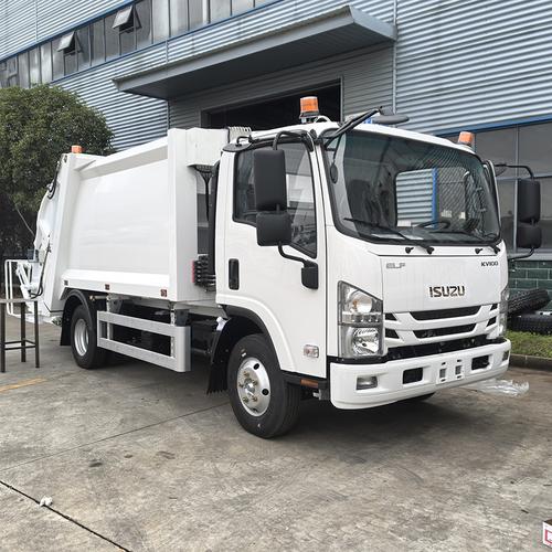 压缩垃圾车工厂 出口五十铃isuzu垃圾收集车摆臂垃圾车 代理报关