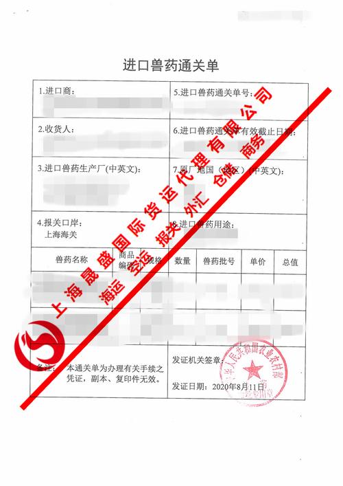兽药进口代理报关